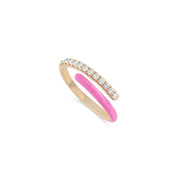 Diamond Pink Enamel Serenity Ring
