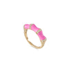 Diamond Pink Enamel Charming Ring