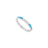 Diamond Blue Enamel Love Ring