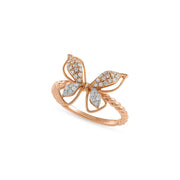 Butterfly Twisted Gold Ring